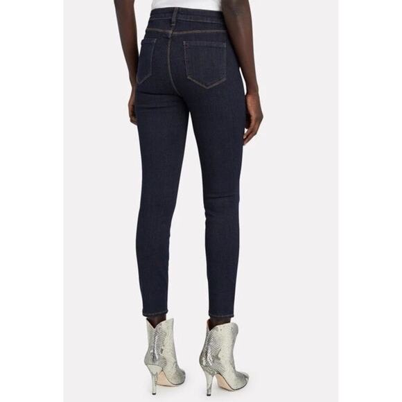 L’Agence Womens Margot High Rise Skinny Jeans Midnight Dark Blue Wash size 28 - Picture 2 of 11